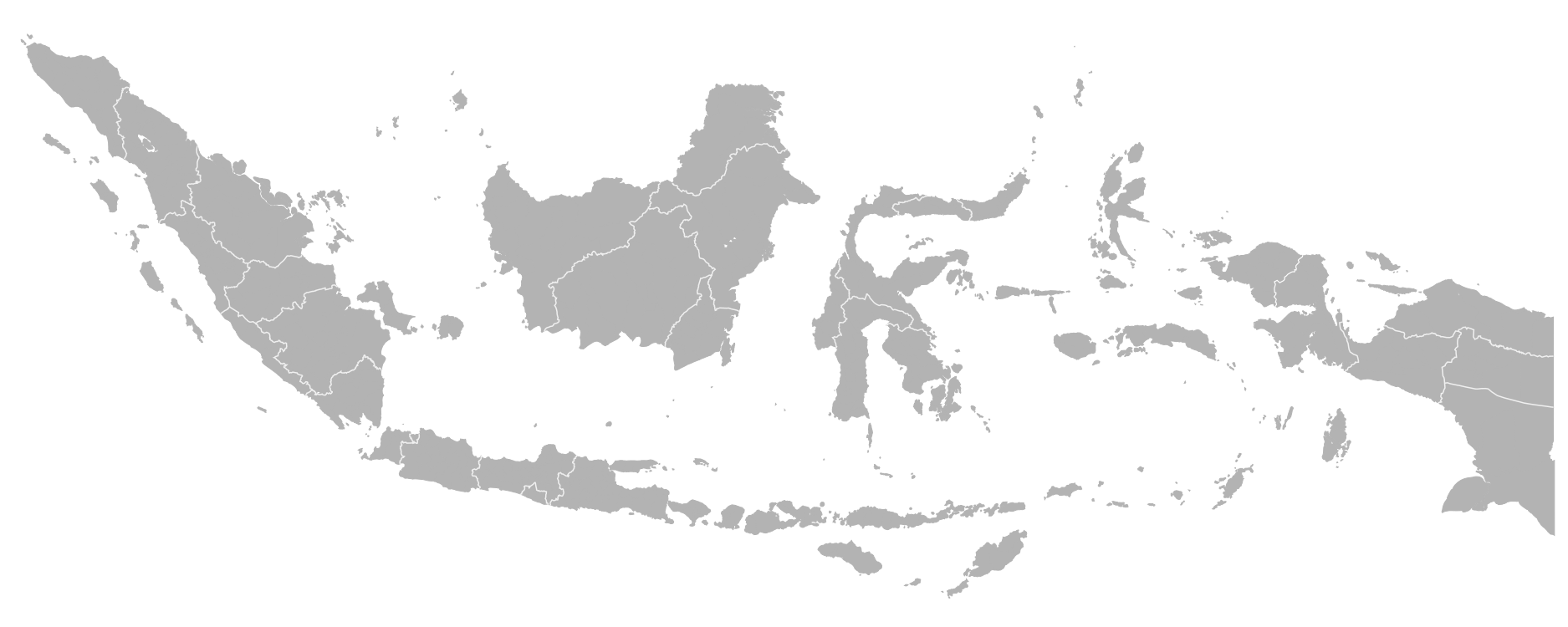 Map of Indonesia showing nationwide supply coverage